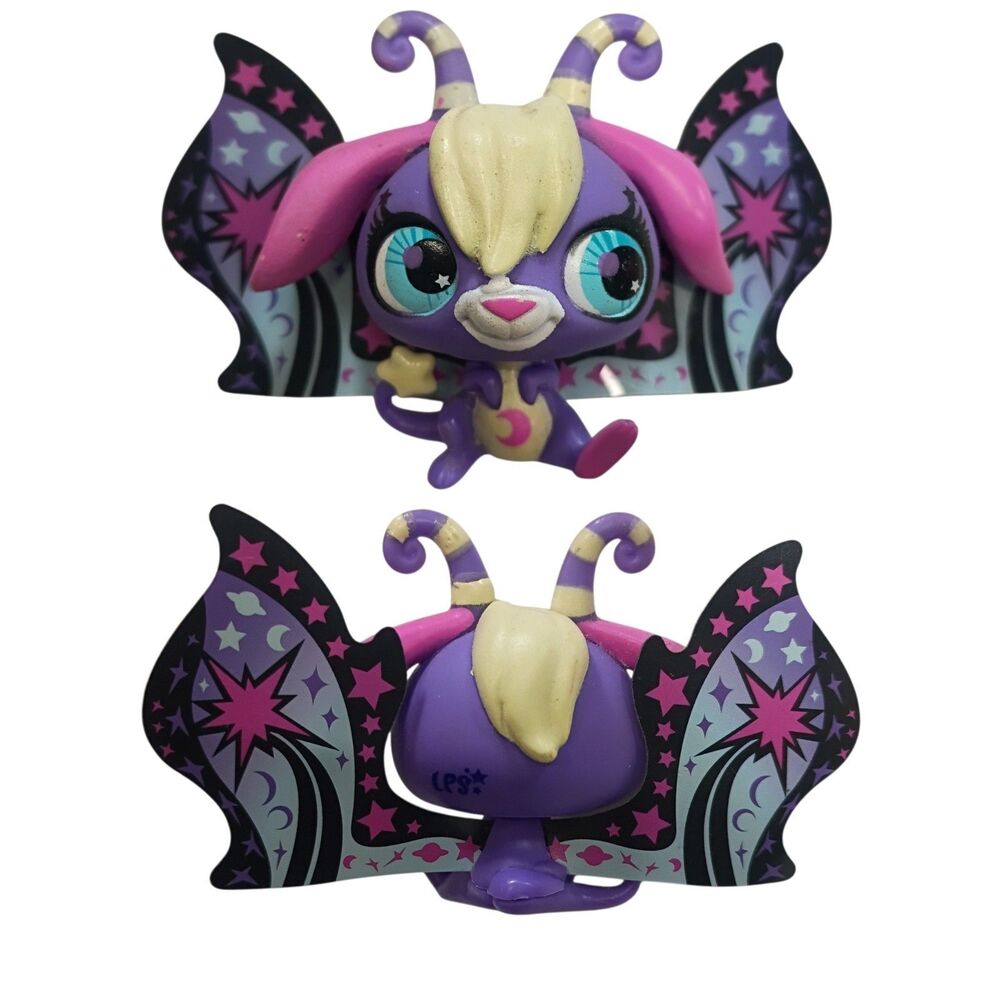 Moonlite Purple Star Ray Blue Eyes - Authentic Littlest Pet Shop - Hasbro Toy